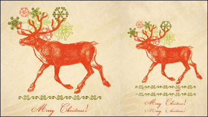 Christmas deer illustrateur 04 - matriel vecteur