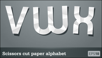 Lettres coupe-papier 03 - matriel vecteur