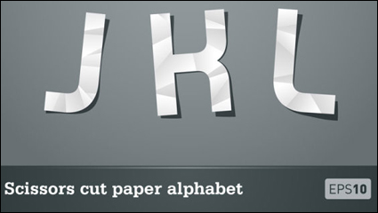 Lettres coupe-papier 02 - matriel vecteur