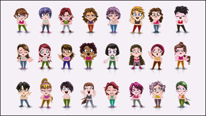 Personnages de dessin anim - vecteur