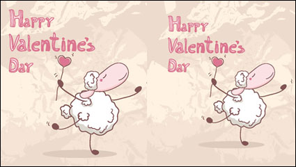 Cartoon Valentine illustrateur 02 - matriel vecteur