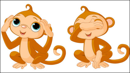 Image de dessin anim Singe 01 - matriel vecteur