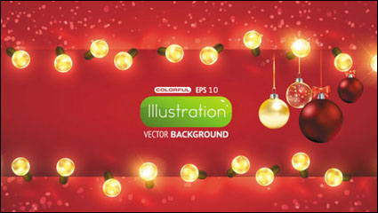Bright Christmas lights background 01 - matriel vecteur