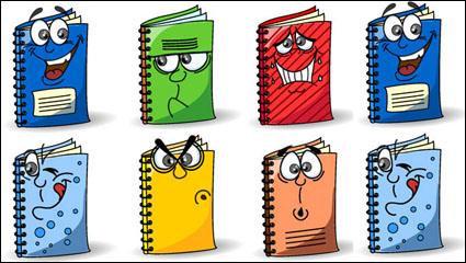 La bande dessine mignonne image de livres - Vecteur