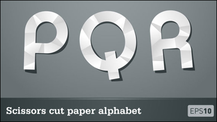 Lettres coupe-papier 04 - matriel vecteur
