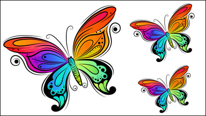 Colorful illustrations peintes  la main 01 - vecteur matriel