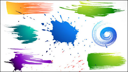 Splash effets de pinceau - vecteur matriel
