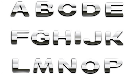Lettres mtalliques - vecteur matriel