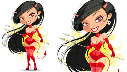 Cartoon beaut image 01 - matriel vecteur