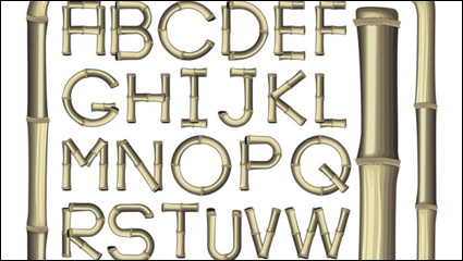 Bamboo lettres Creative 03 - matriel vecteur