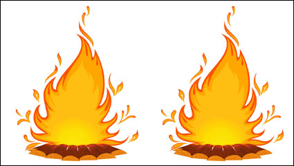 Flamme de dessin anim 01 - vecteur matriel