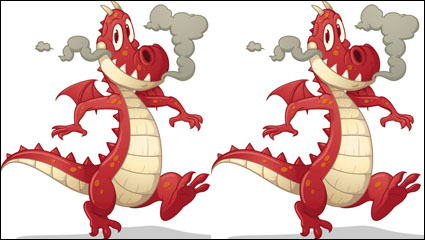 Image de dragon de bande dessine 02 - matriel vecteur