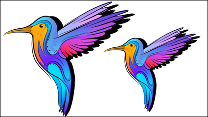 Illustrations colores peintes  la main 05 - vecteur matriel