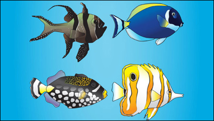 Poissons de mer de dessin anim - vecteur matriel
