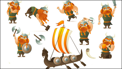Cartoon caractres du jeu set - vecteur matriel