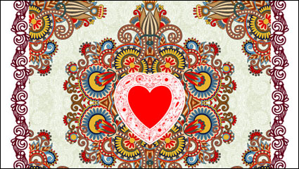 En forme de coeur Valentine carte 01 - matriel vecteur