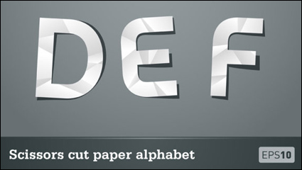 Lettres coupe-papier 01 - vecteur matriel