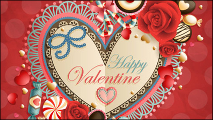 Vintage Valentine carte 03 - matriel vecteur