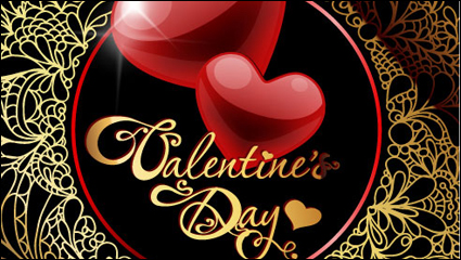 Retro Valentine carte 01 - matriel vecteur