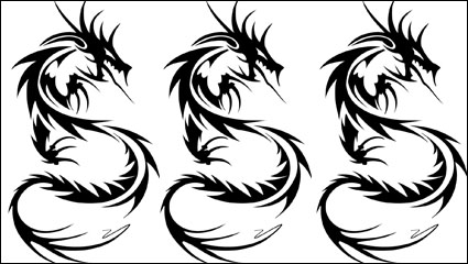 Dragon de motifs en forme de 03 - vecteur matriel
