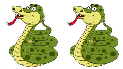 Dessins  la main serpent de bande dessine 04 - matriel vecteur