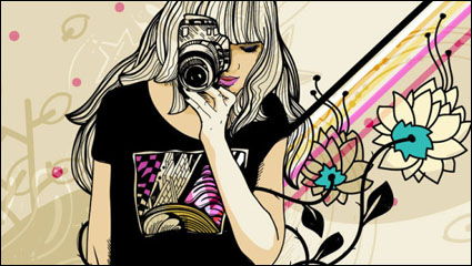 Cartoon Girls 05 - matriel vecteur