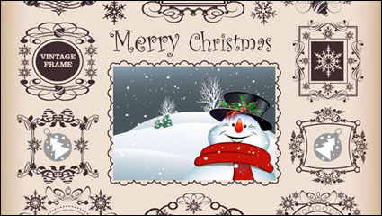 Frontire motif de Noël 02 - matriel vecteur