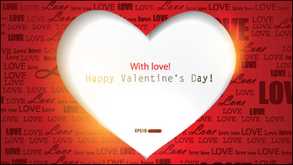 Belle carte de Valentine 02 - matriel vecteur