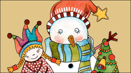 Bande dessine de Noël illustrateur 01 - matriel vecteur