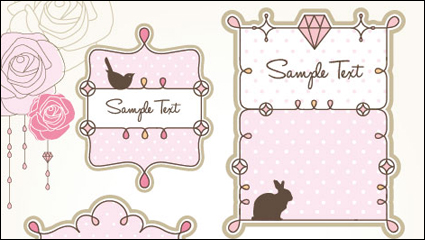 Cartoon mignon dentelle 02 - matriel vecteur