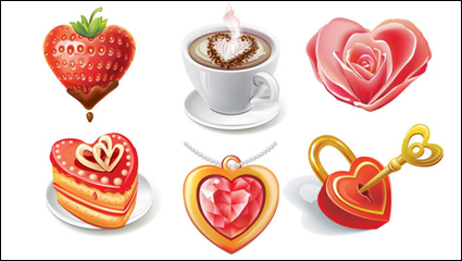 Élments romantiques Saint-Valentin 01 - matriel vecteur