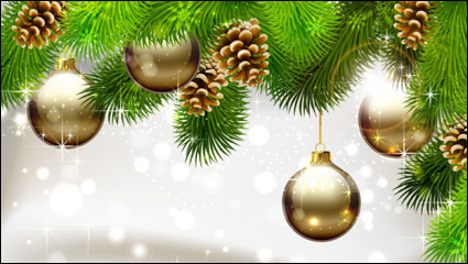 Belle boule de Noël fond 03 - vecteur matriel