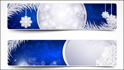 Beau Noël flocon de neige bannire - vecteur matriel