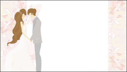 Carte postale de mariage 01 - matriel vecteur