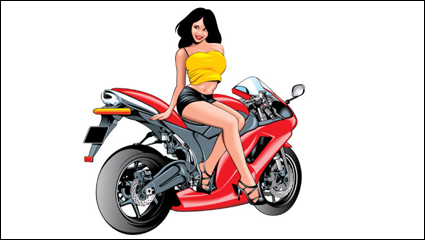 Beaut sexy et voiture de sport 02 - vecteur matriel