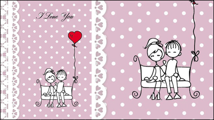 Line art illustration Valentine 03 - matriel vecteur