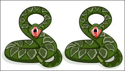 Dessins  la main serpent de bande dessine 03 - matriel vecteur