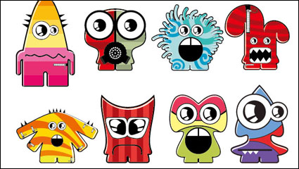 Cartoon Little Monsters 01 - matriel vecteur