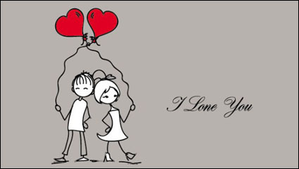 Line art illustration Valentine 06 - matriel vecteur