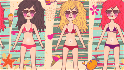 Mignon Sexy Summer Beach Girl