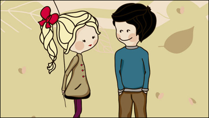 Couple de bande dessine 04 - matriel vecteur