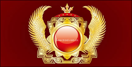 Gold ailes texture du matriel de dessin vectoriel