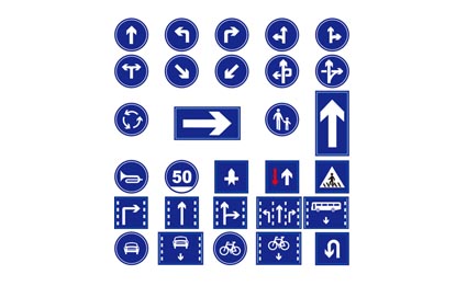 Vector marquage des panneaux de signalisation