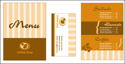 Restauration menu template vecteur matriel