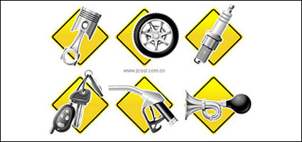Auto Parts de srie icône vecteur matriel