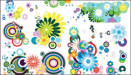 La tendance de plusieurs jolies fleurs vecteur lment matriel