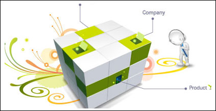 3D Cube 3D signifie vecteur matriel