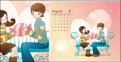 Calendrier vecteur matriel