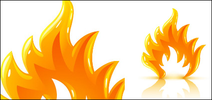 Three-dimensional flamme vecteur matriel