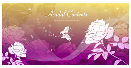 Butterfly Dream roses silhouette vecteur d
